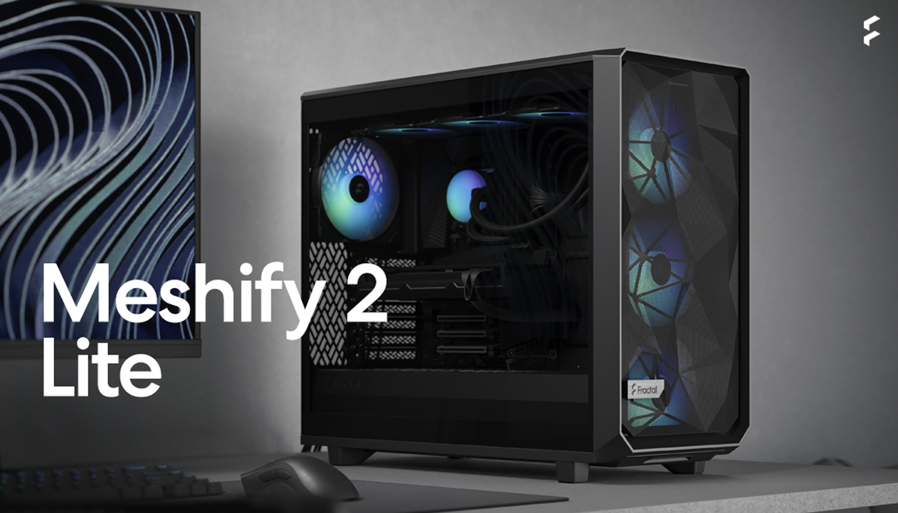 Fractal Design Meshify 2 Lite RGB Black ATX Flexible Light Tinted